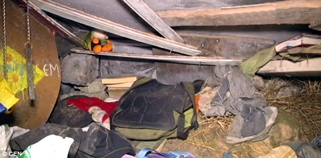 Interno della baracca