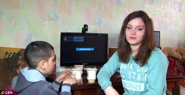 Bogdan con la sorella