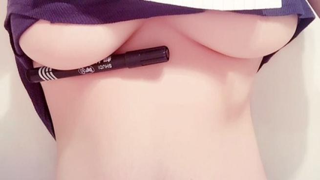 Seno che sorregge una penna 1