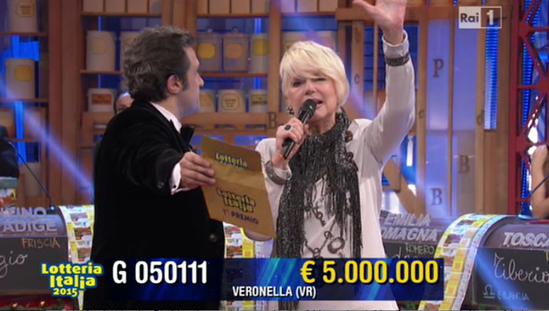 Loretta Goggi annuncia biglietto vincente