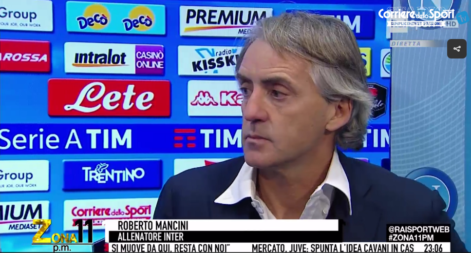 Intervista dopo partita a Mancini