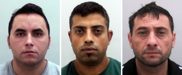 I tre uomini arrestati