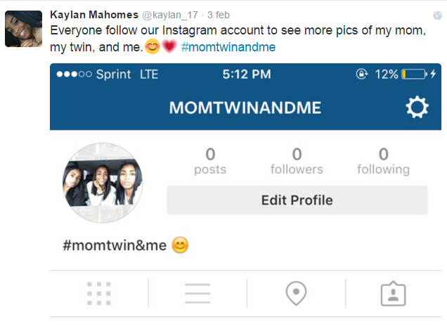 Il profilo Instagram della famiglia