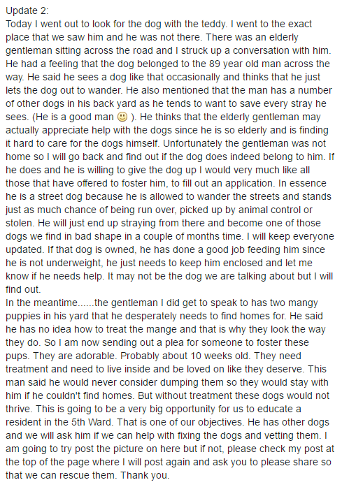 Il post condiviso su Facebook 3