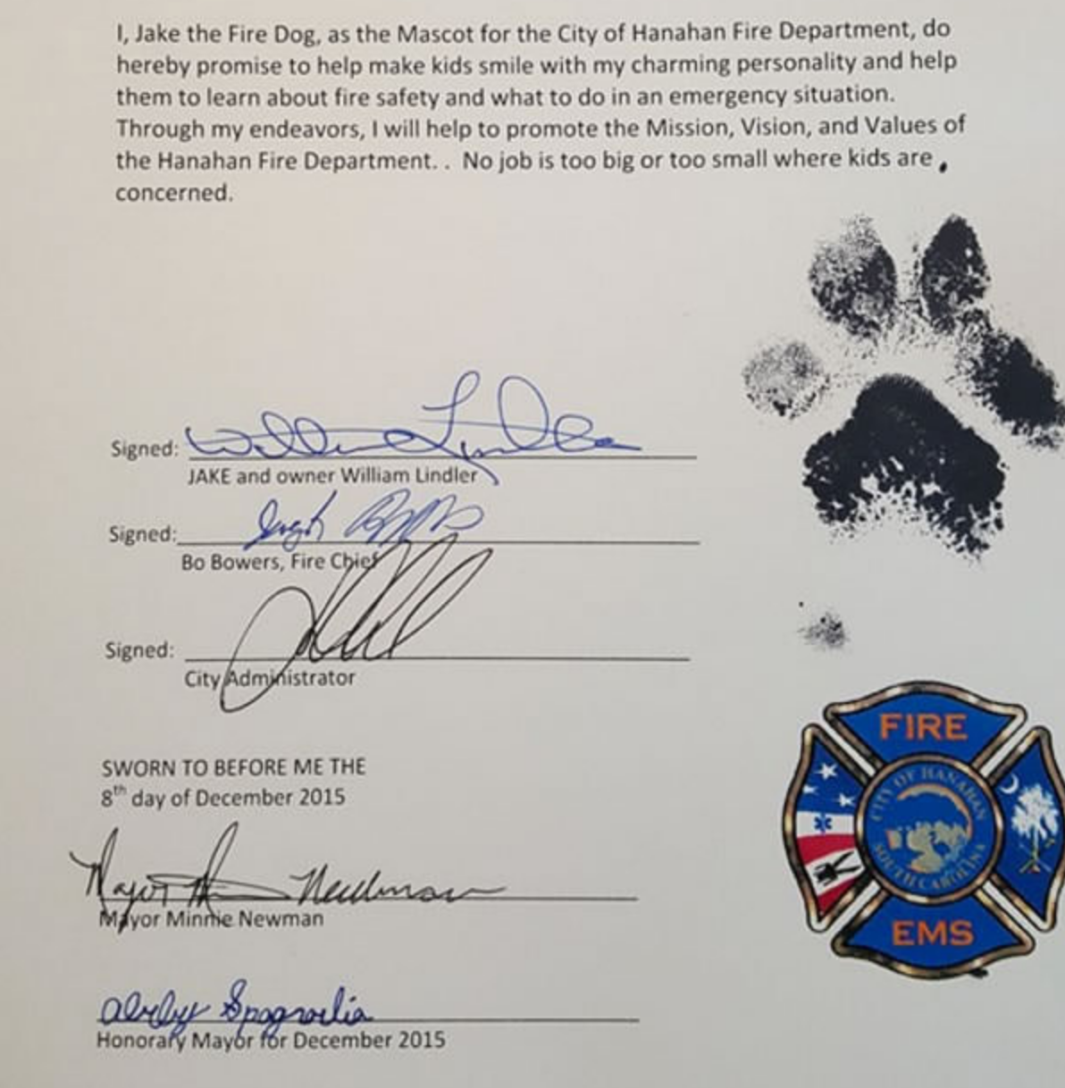 Il documento ufficiale