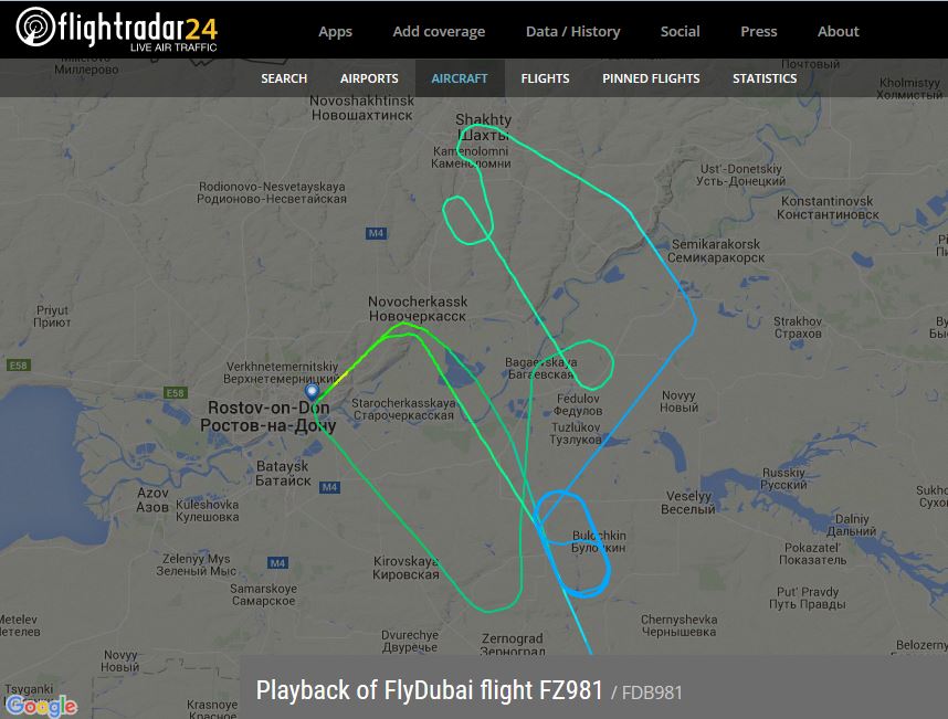 Il volo del Boeing 737-800