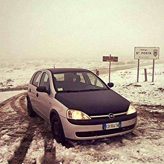 Una foto della macchina di Andrea scattata ad ottobre