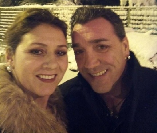 Claudia assieme al marito