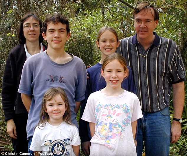 Christin con la famiglia