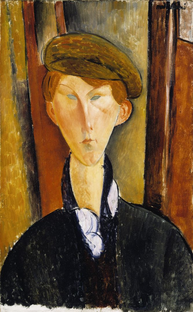 Amedeo Modigliani - Giovane uomo con berretto