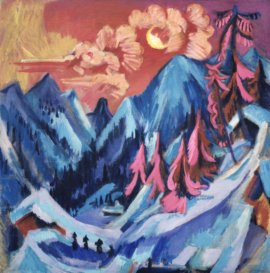 Ernst Ludwig Kirchner - Paesaggio invernale al chiaro di luna