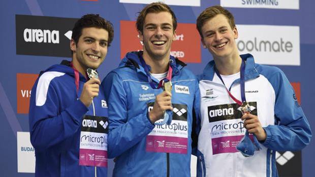 Gabriele Detti, Gregorio Paltrinieri, Mykhaylo Romanchuk