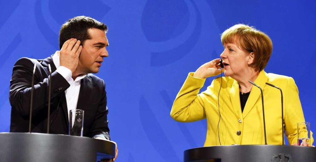 Alexis Tsipras e Angela Merkel