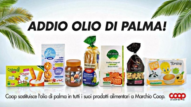La Coop è una delle aziende che ha inziato la campagna contro l'olio di palma