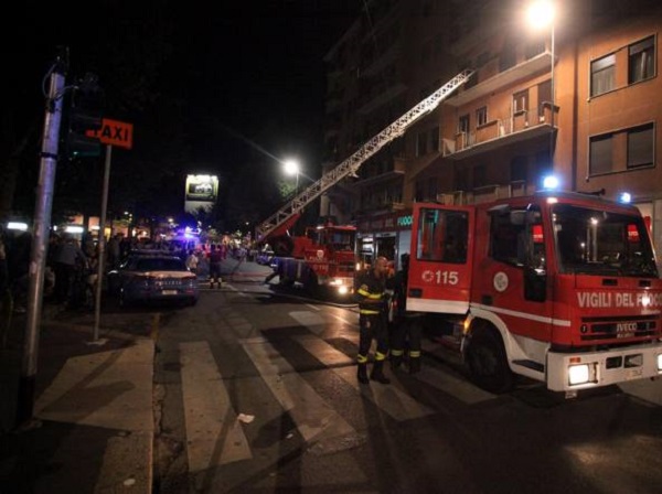 Arrivo vigili del fuoco