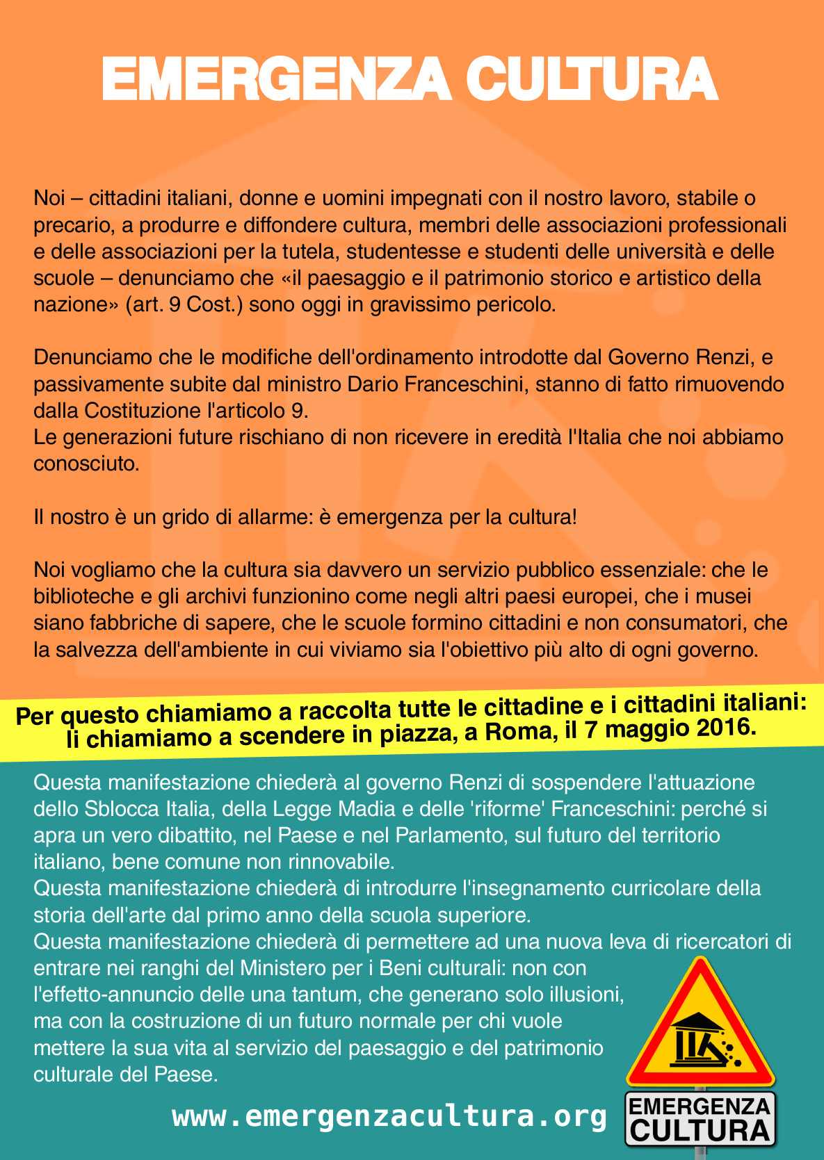 Manifesto di Emergenza Cultura