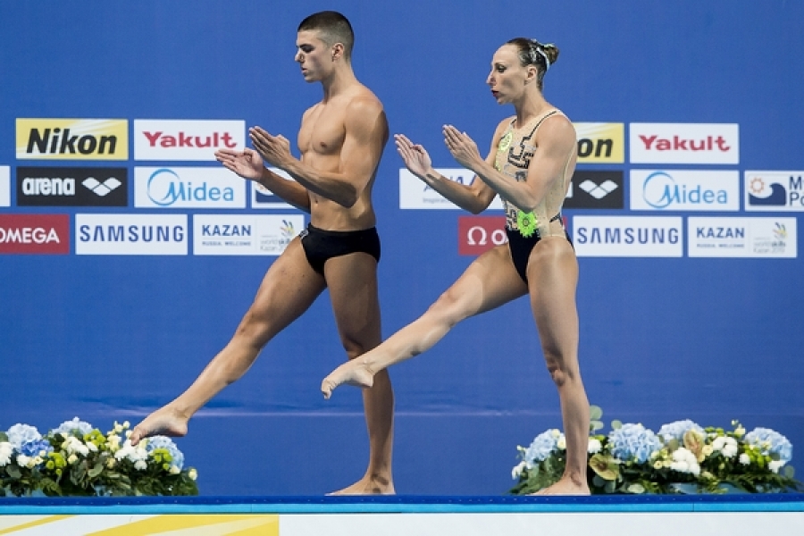 Argento nel duo misto tecnico: Giorgio Minisini e Manila Flamini