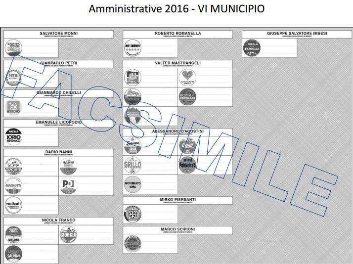 Fac-simile scheda amministrative