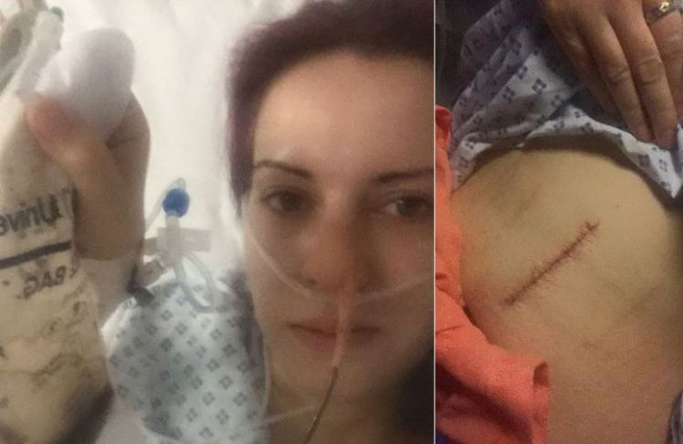 Sophie dopo l'operazione