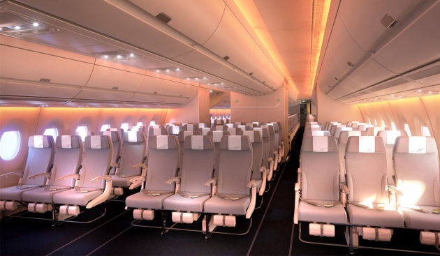 Luce artificiale in aereo