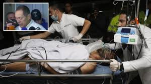 Il calciatore dopo l'incidente