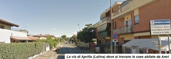 La via dove si trovano le in cui ha vissuto Amri
