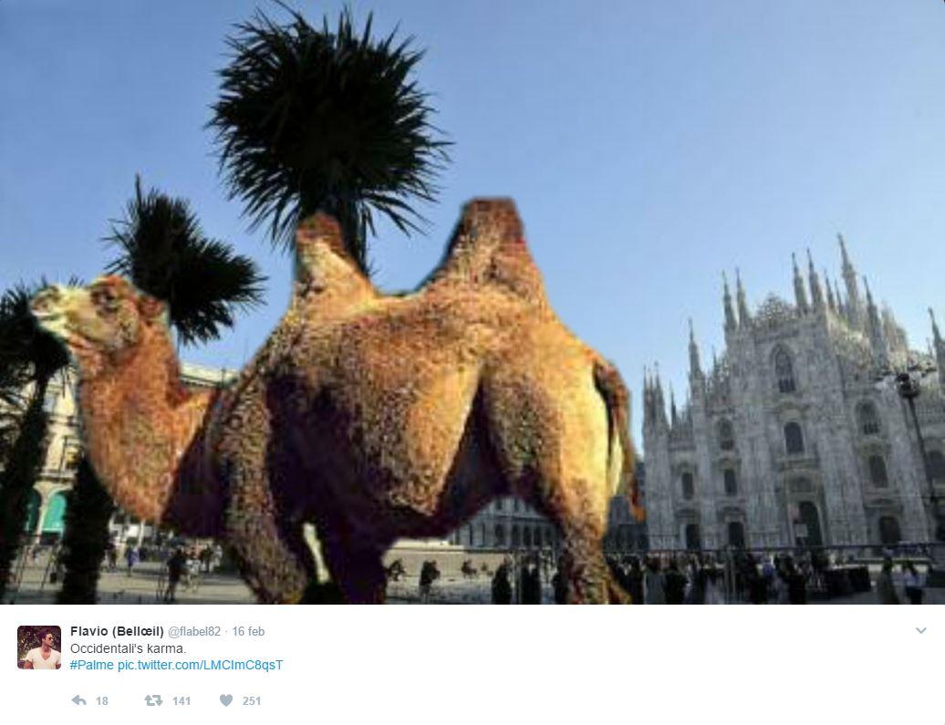 Ironia social sull'allestimento