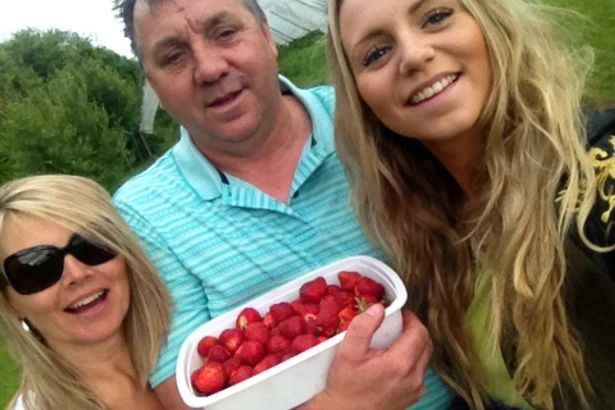 Jessica con i genitori