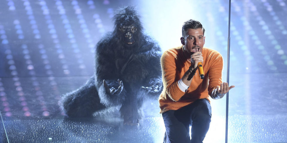 L'esibisione di Francesco Gabbani