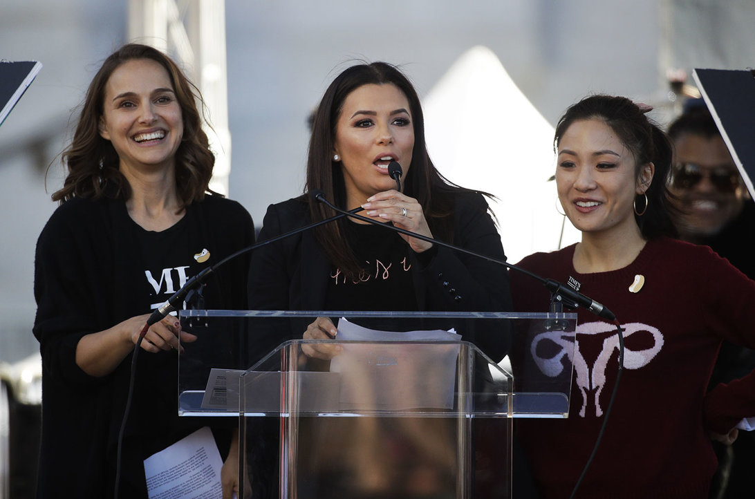 Eva Longoria, discorso durante la marcia