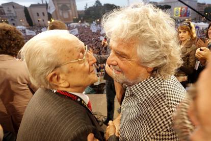 Il giudice Imposimato e Grillo