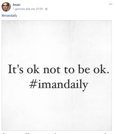 Iman sui social ricorda David Bowie