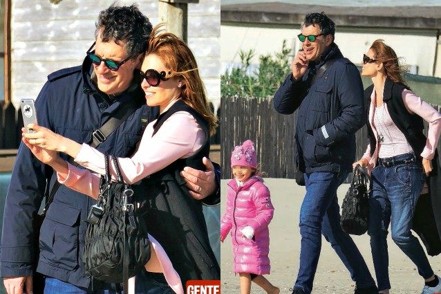 Frizzi con la famiglia