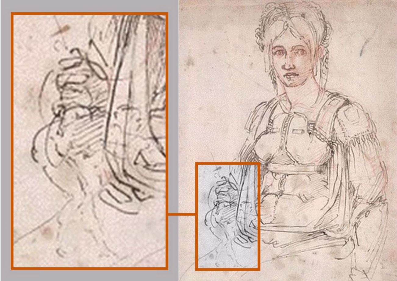 Микеланджело автопортрет рисунок