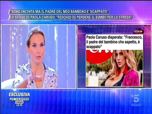 Pomeriggio 5, Barbara D'Urso parla di Paola Caruso