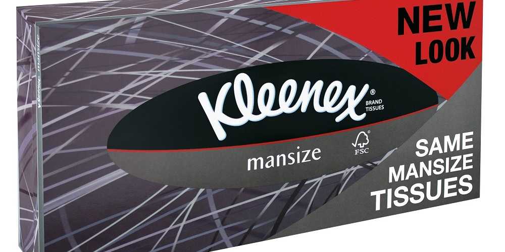 Kleenex: i fazzoletti Mansize diventano Extra Large.