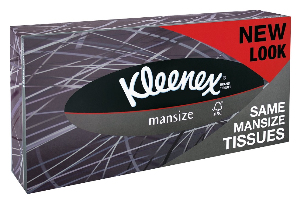 Kleenex: i fazzoletti Mansize diventano Extra Large.