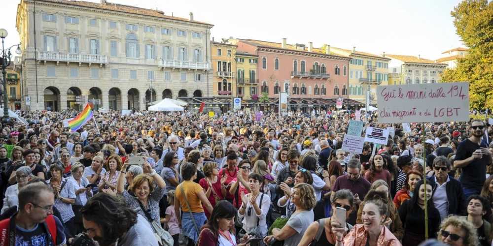 Verona, manifestazione a sostegno della Legge 194.