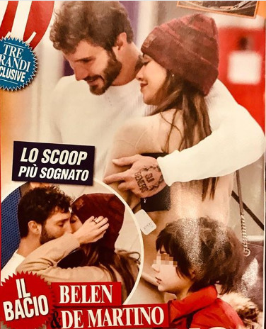 Bacio Stefano De Martino e Belen Rodriguez