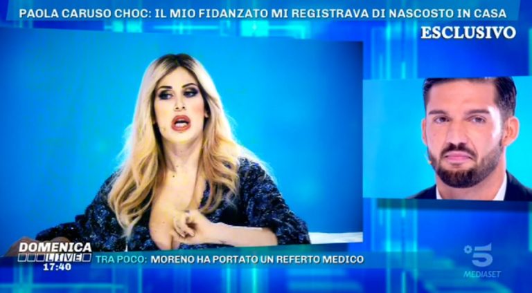 Domenica Live, Moreno contro Paola