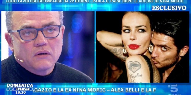 Domenica Live, Mario Favoloso attacca Nina Moric