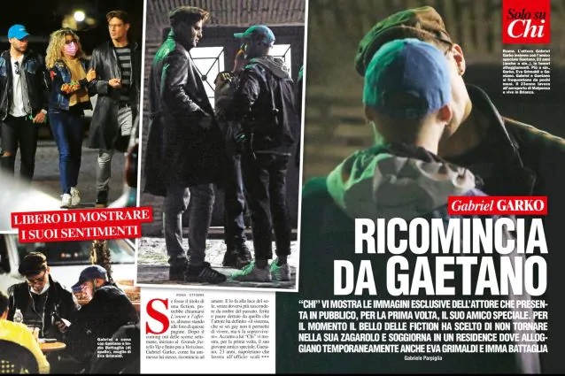 Gabriel Garko allo scoperto con Gaetano