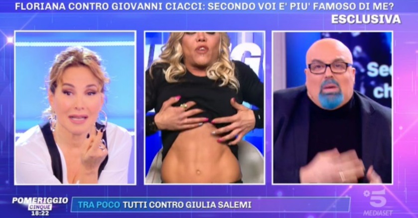 Floriana Secondi furiosa a Pomeriggio 5